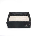 Black portable folding cat litter box for travel