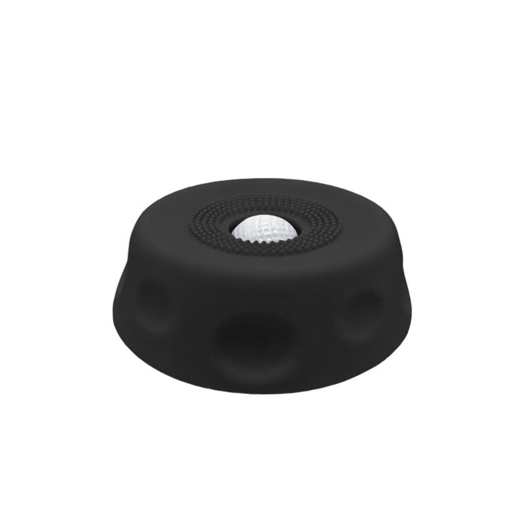 Black interactive rolling-ball lick bowl for pets