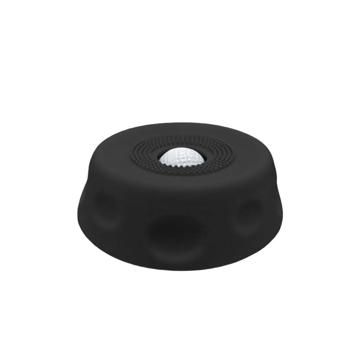 Black interactive rolling-ball lick bowl for pets