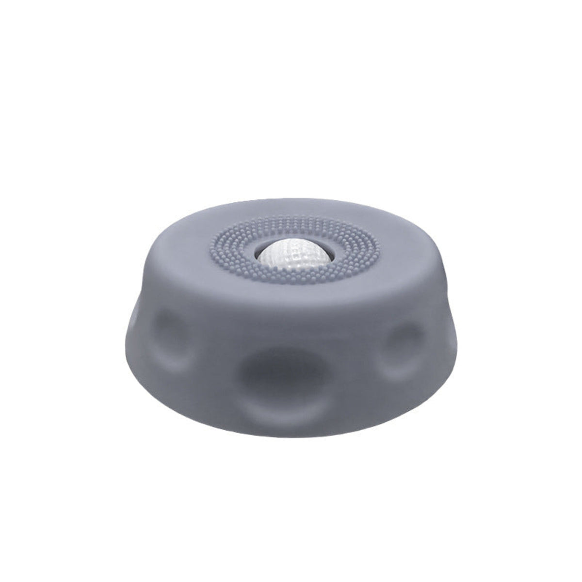 Grey interactive rolling-ball lick bowl for pets