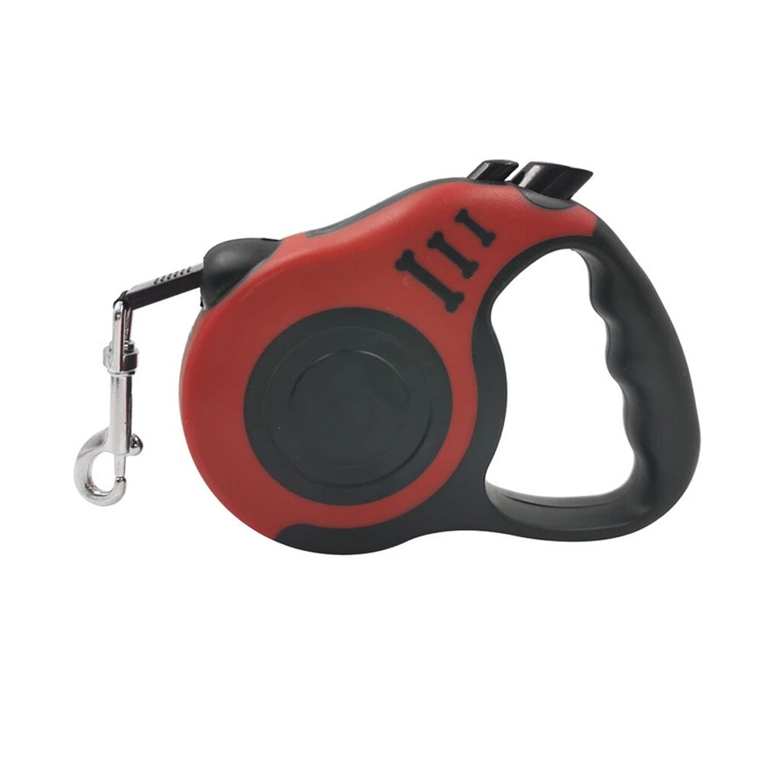 Red retractable dog leash