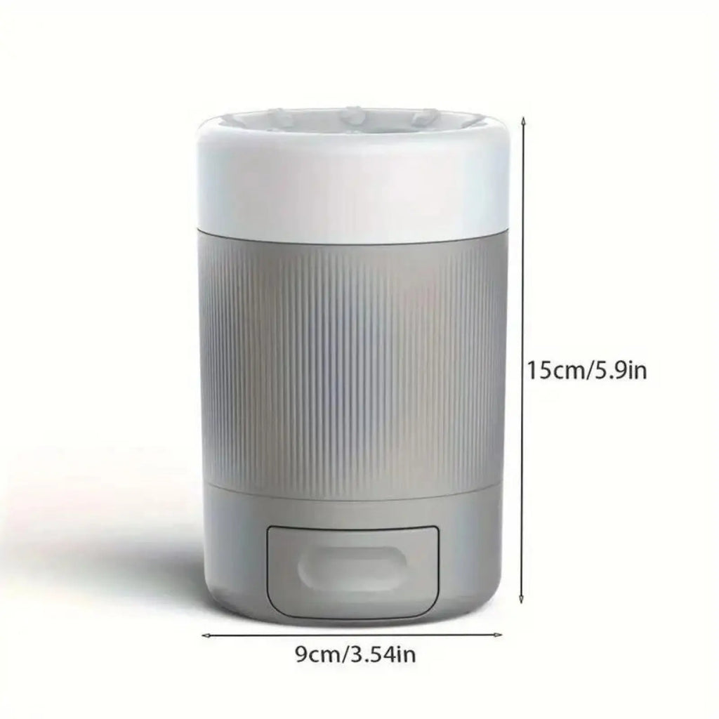 Dog paw cleaner cup dimensions 15 cm high and 9 cm wide