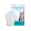 Pack of six disposable pet cleaning glove wipes with one textured glove for dogs and cats